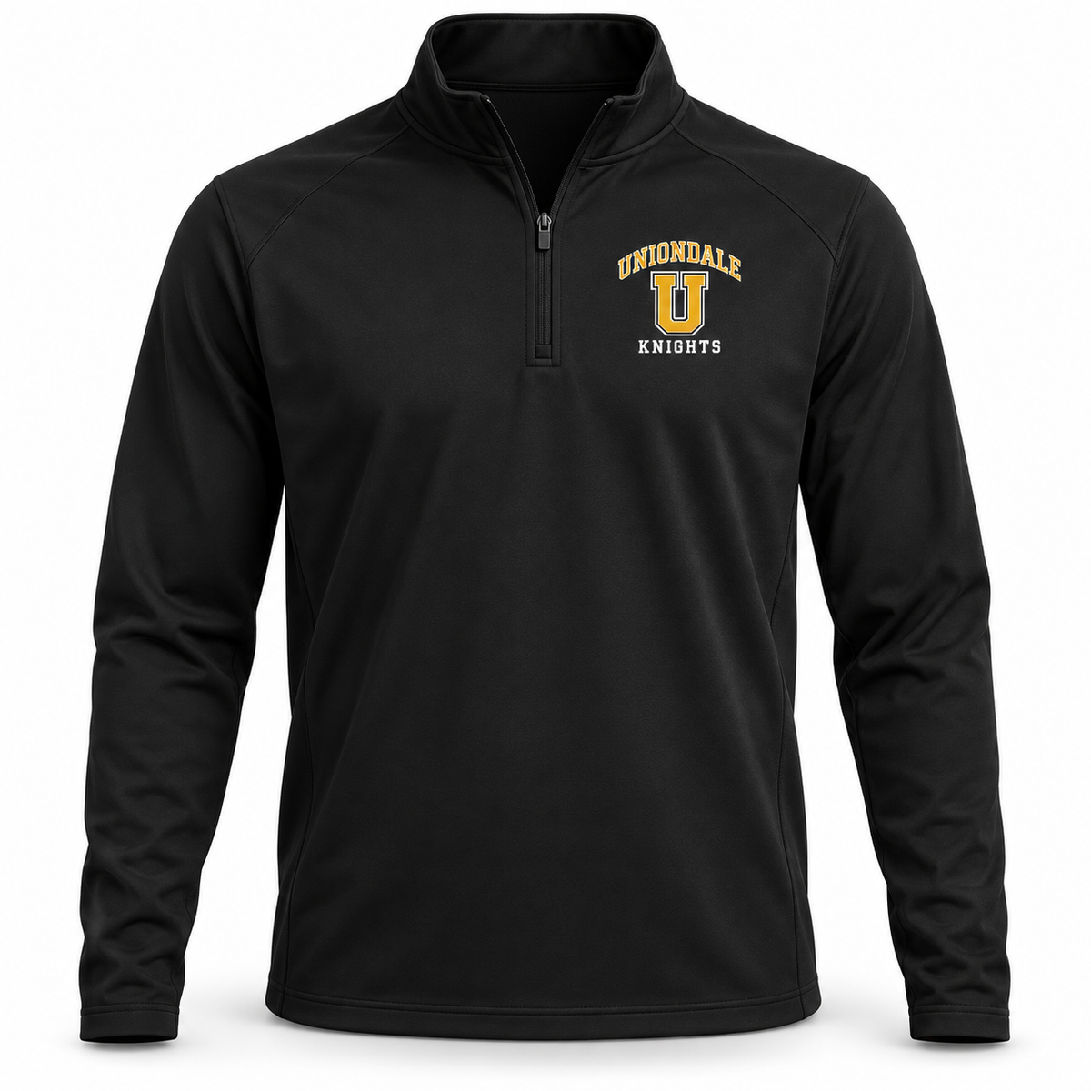 Uniondale Knights Monogram Performance Quarter-Zip in Black