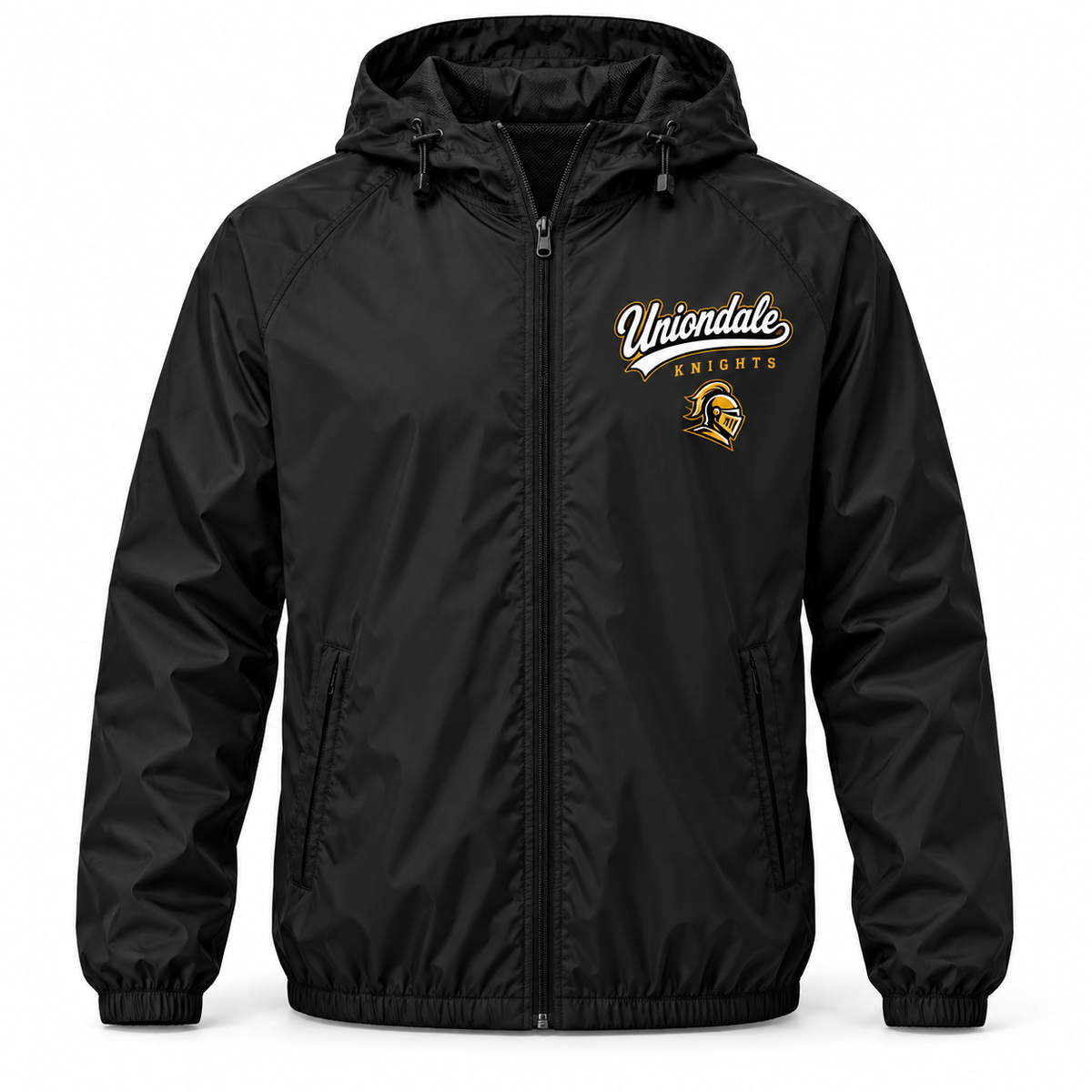 Uniondale Knights Ballpark Script Full-Zip Windbreaker in Black