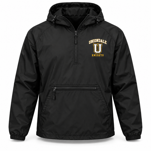 Uniondale Knights Campus Monogram Hooded Anorak in Black