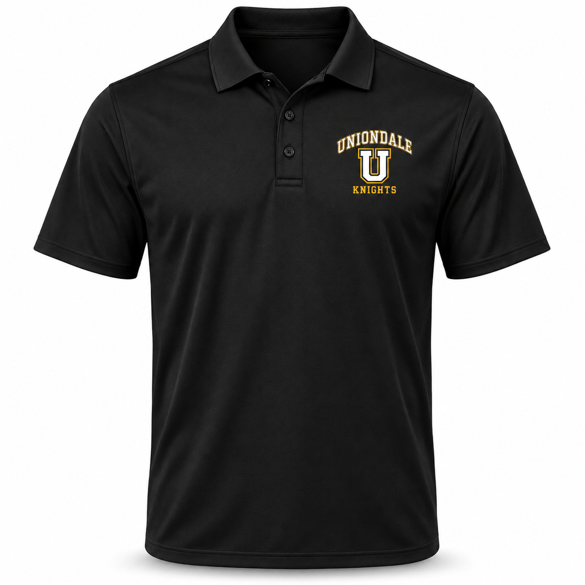 Uniondale Knights Monogram Performance Polo in Black