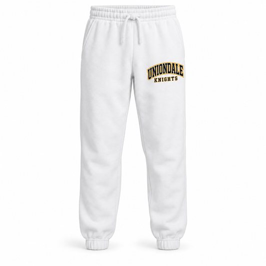 Uniondale Knights Campus Arch Fleece Joggers in White
