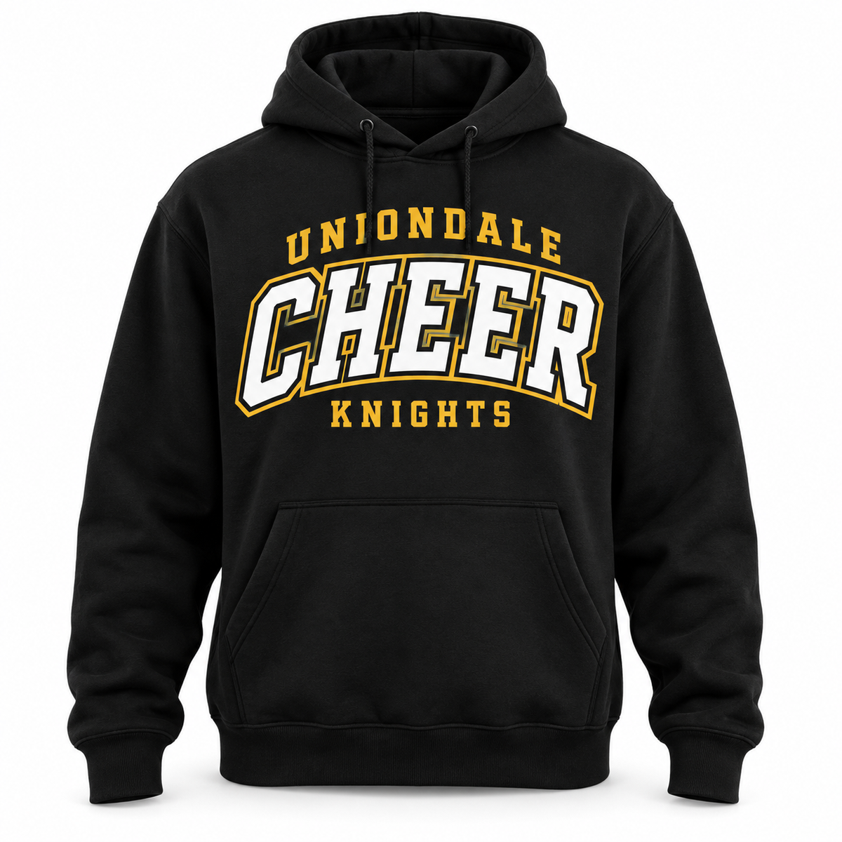 Uniondale Knights Cheer Campus Hoodie in Black