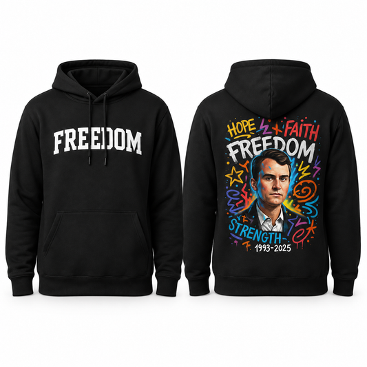 Unleash Your Inner Freedom: The Commemorative "Freedom" Hoodie — studio product view