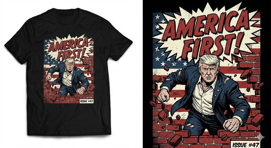 America First! Superhero Comic Tee