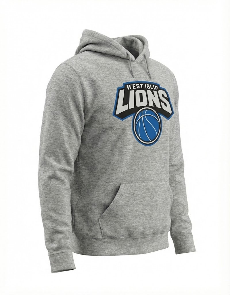 West Islip Lions Basketball Premium Hoodie (GREY)