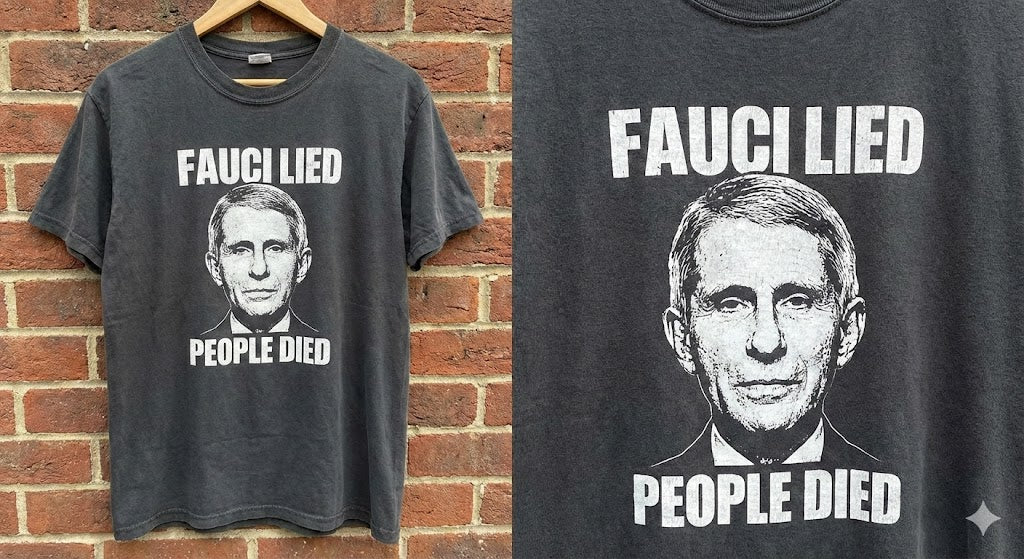 Fauci Lied People Died" Graphic T-Shirt | Vintage Distressed Statement Tee
