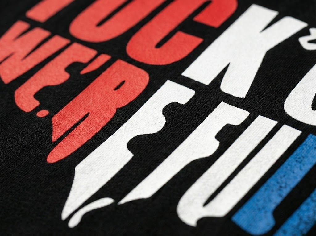 The "Fuck Off We're Full" Patriotic Statement Tee