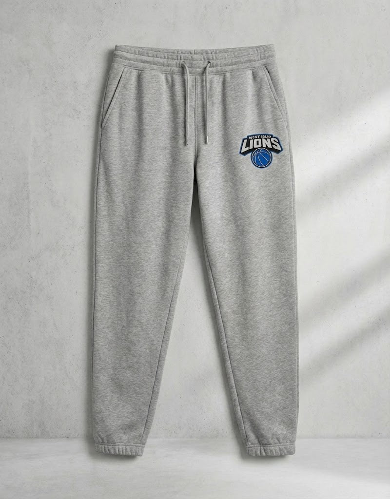West Islip Lions Premium Fleece Joggers (Grey)
