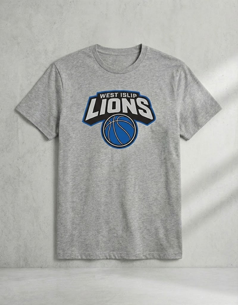West Islip Lions Basketball Core T-Shirt (Grey)
