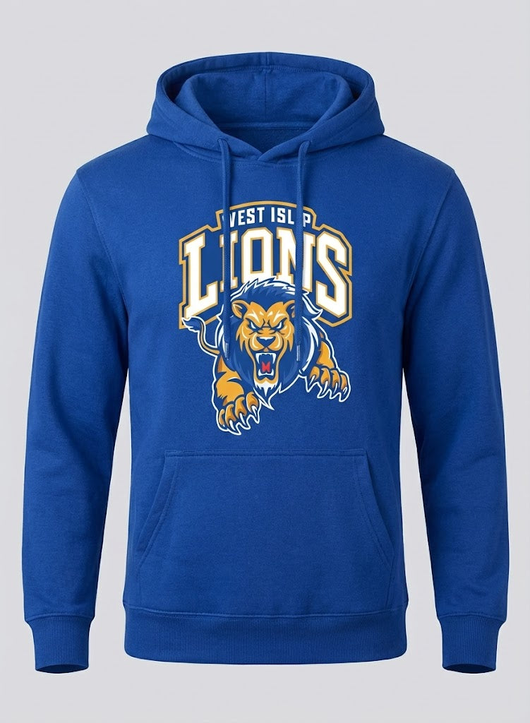 West Islip Lions Premium Fan Hoodie — Royal Blue