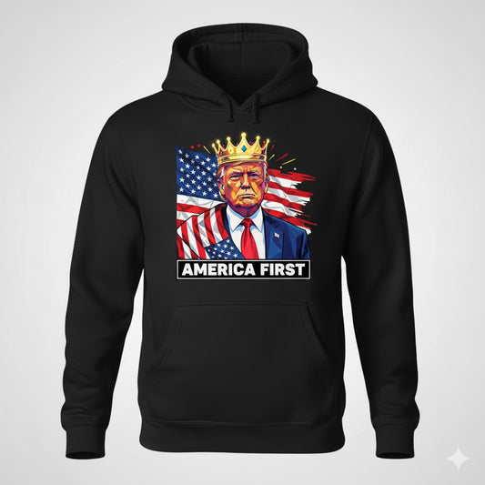 Trump 47 Crowned Patriot Hoodie