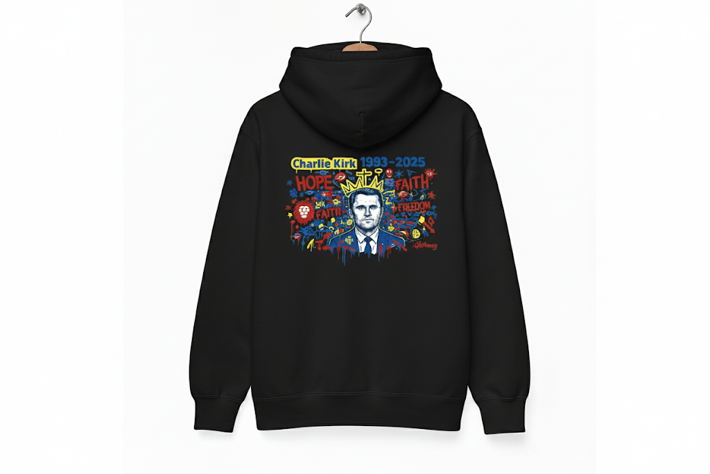FREEDOM × Charlie Kirk Tribute Hoodie – Limited Edition (Front + Back Print)