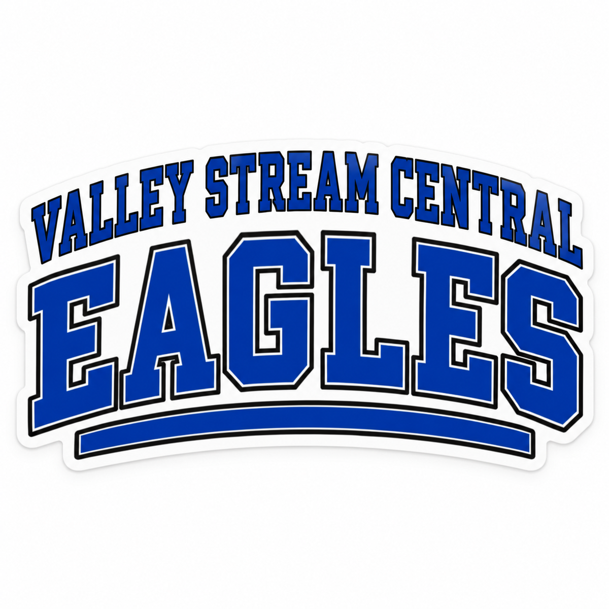 Valley Stream Central Campus 4-Inch Spirit Sticker, School Colors, digital mockup