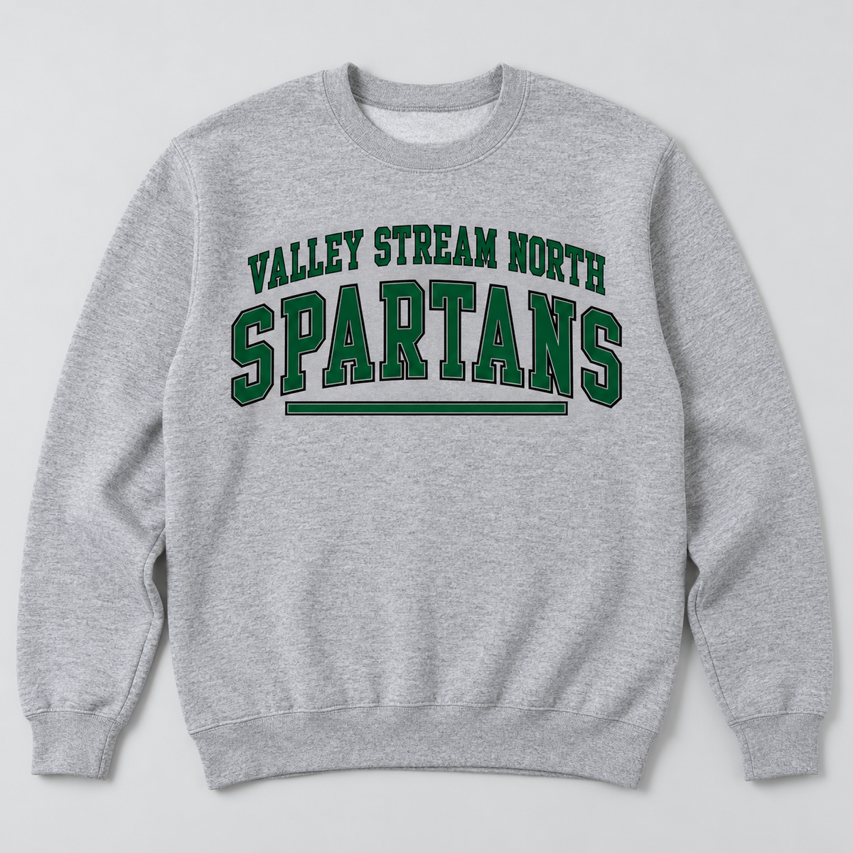 Valley Stream North Campus Adult Crewneck Sweatshirt, Sport Grey, digital mockup