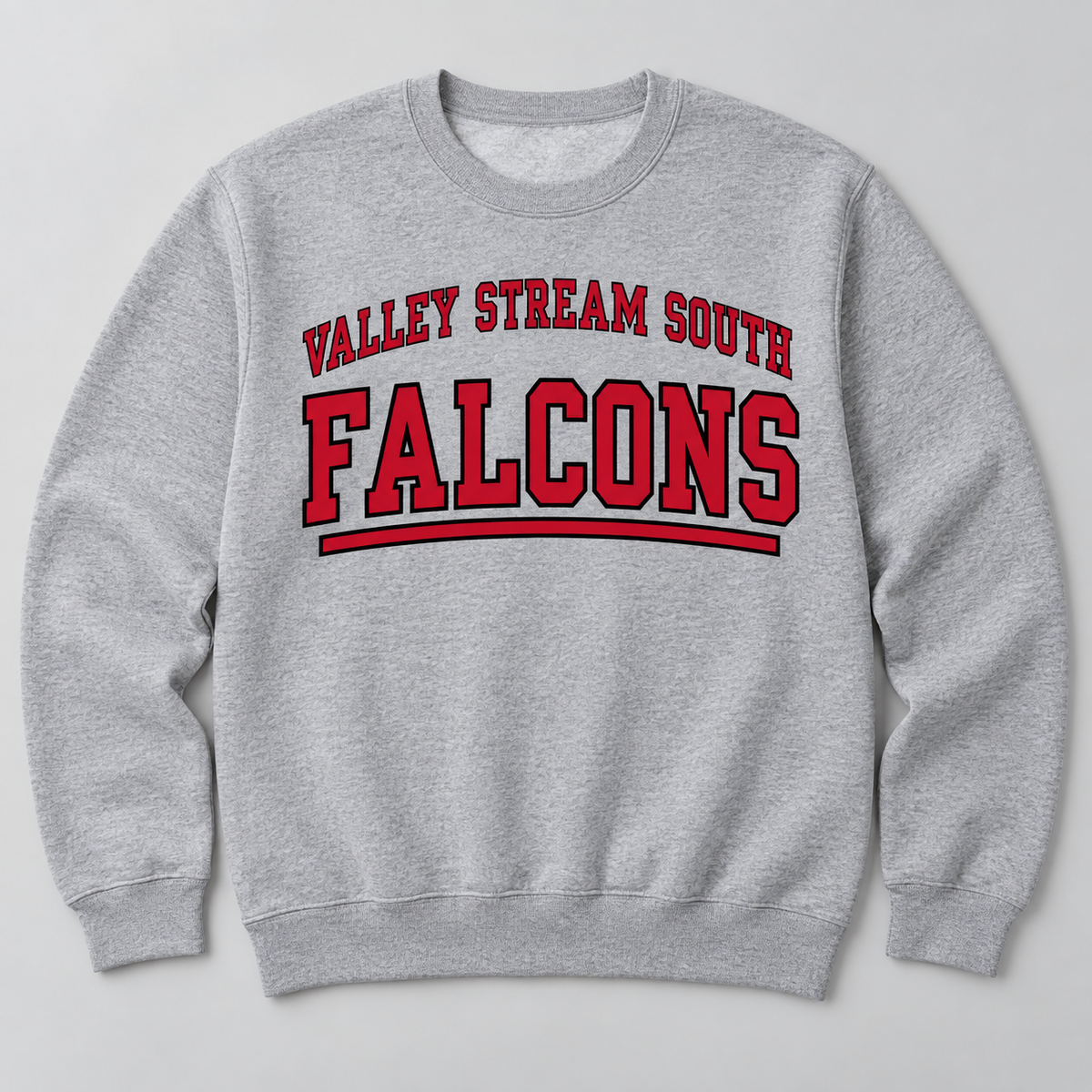 Valley Stream South Campus Adult Crewneck Sweatshirt, Sport Grey, digital mockup