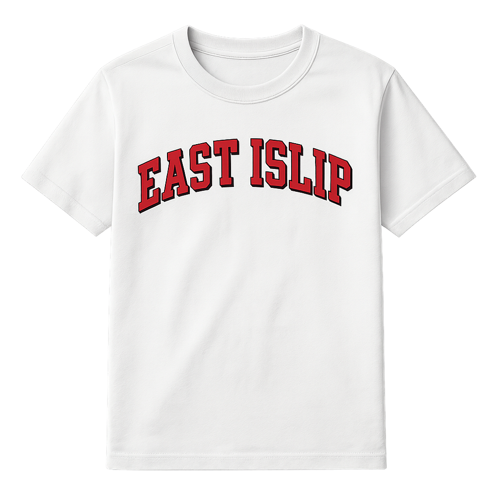 East Islip Arch Tee – Classic Varsity Spirit Wear