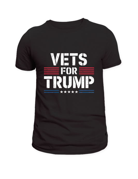 Vets for Trump Black T-Shirt