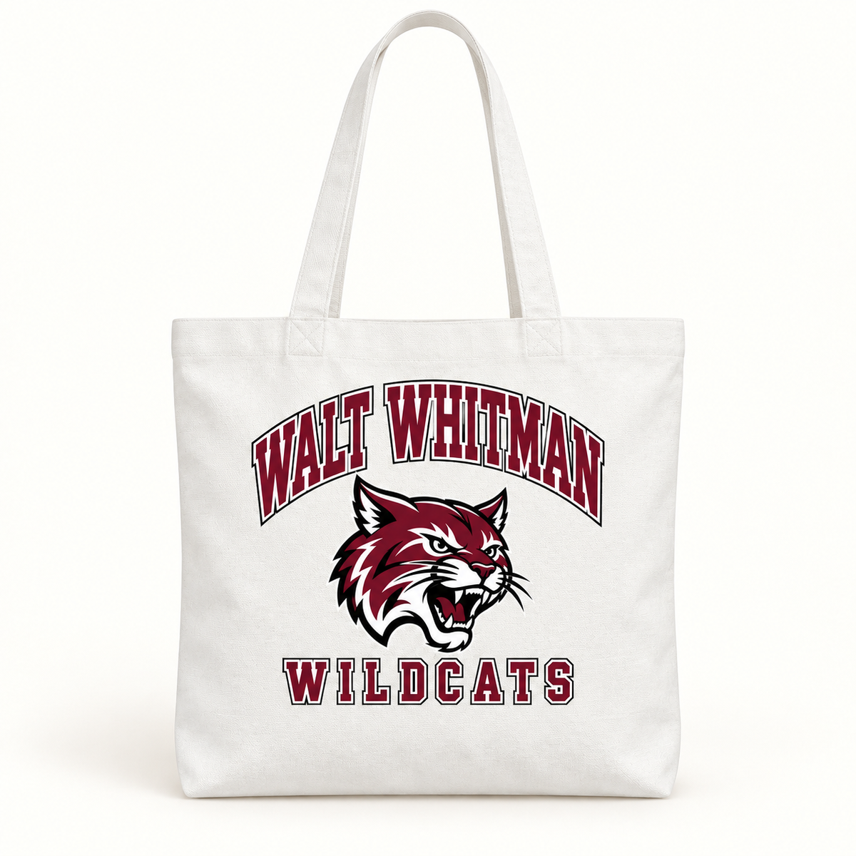 Walt Whitman Wildcats Campus Everyday Tote Bag — White