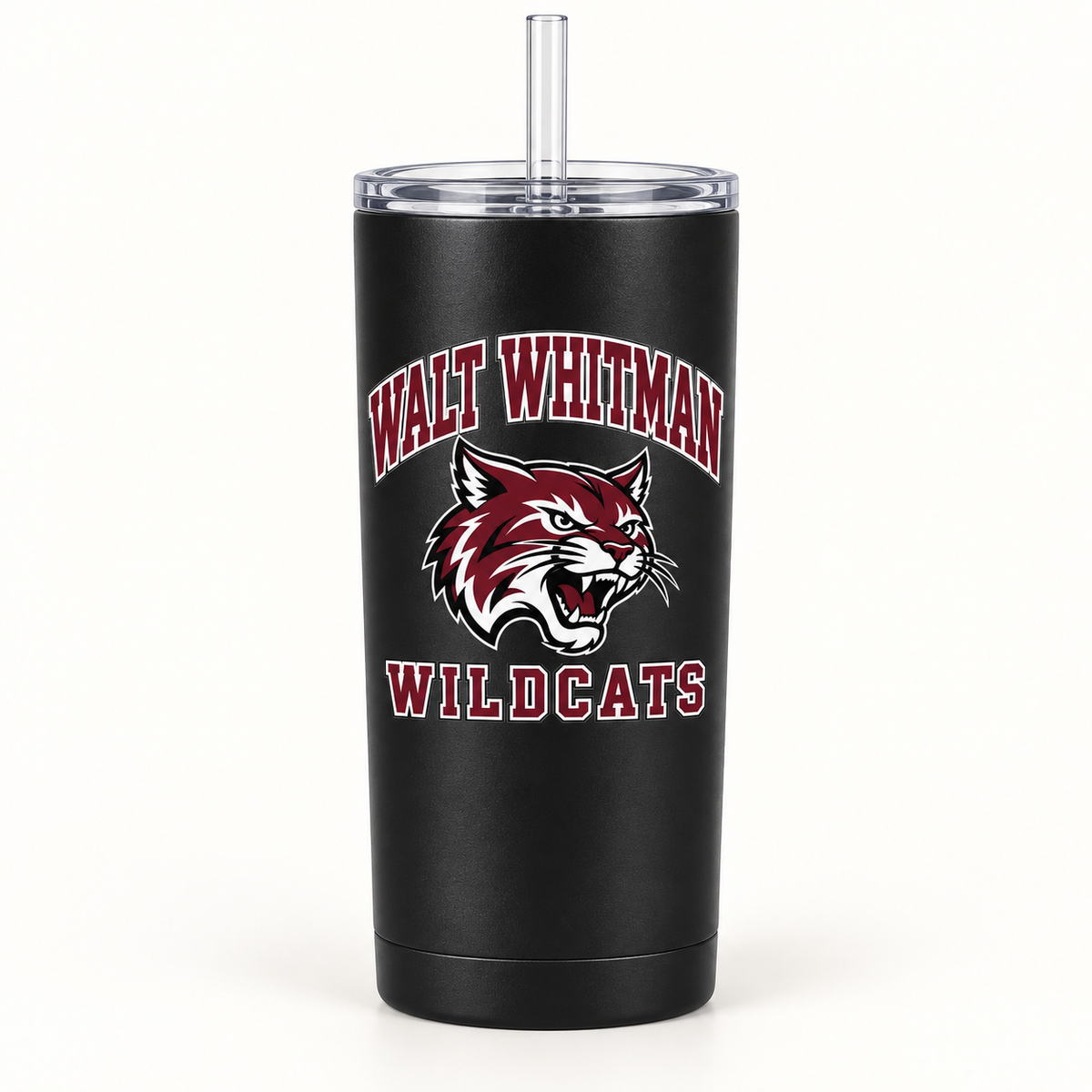 Walt Whitman Wildcats Campus Slim Tumbler — Black