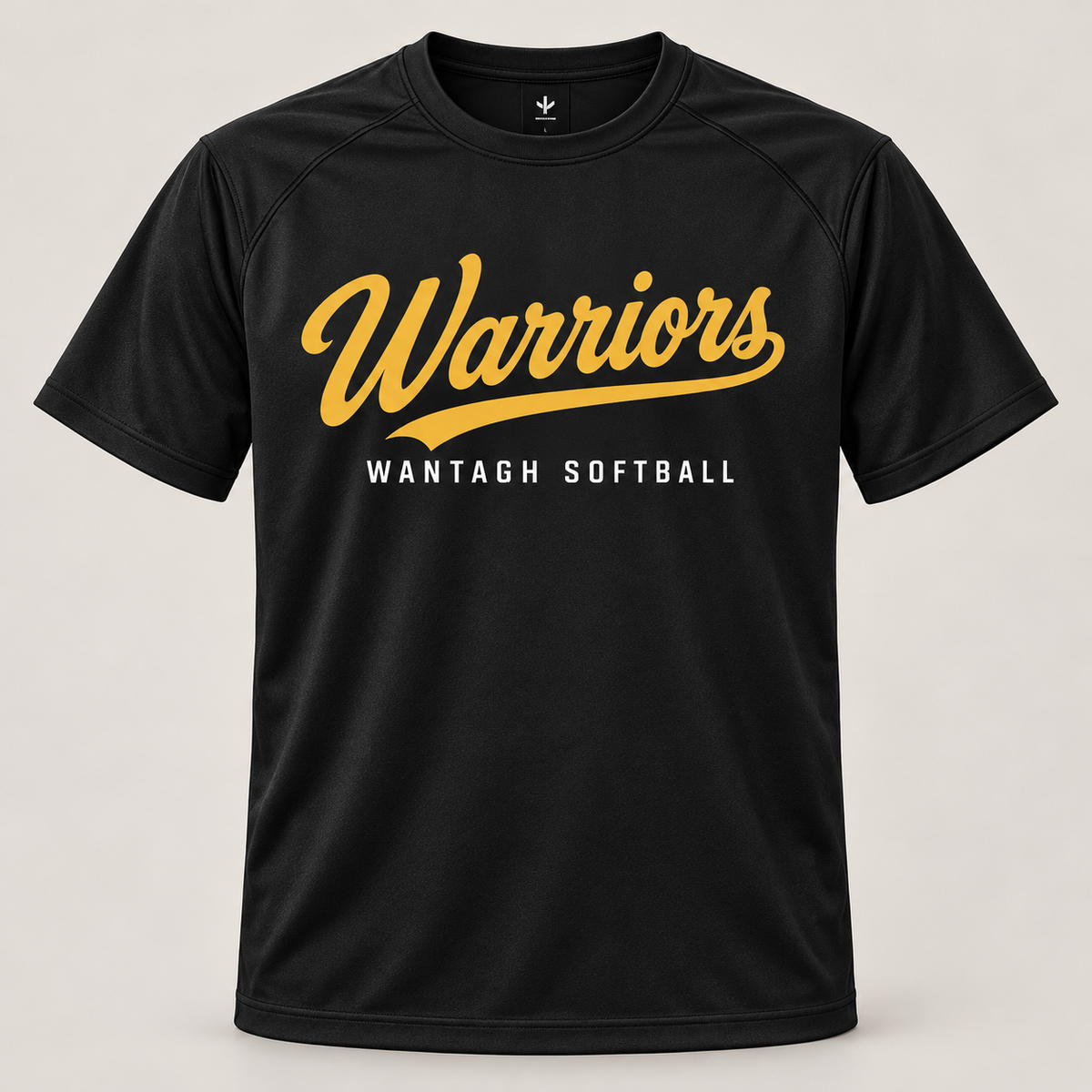 Wantagh Softball Warriors Performance Tee - Black front
