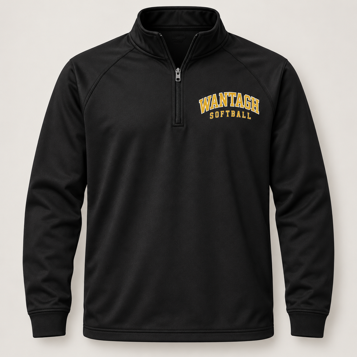 Wantagh Softball Varsity Performance Quarter-Zip - Black front