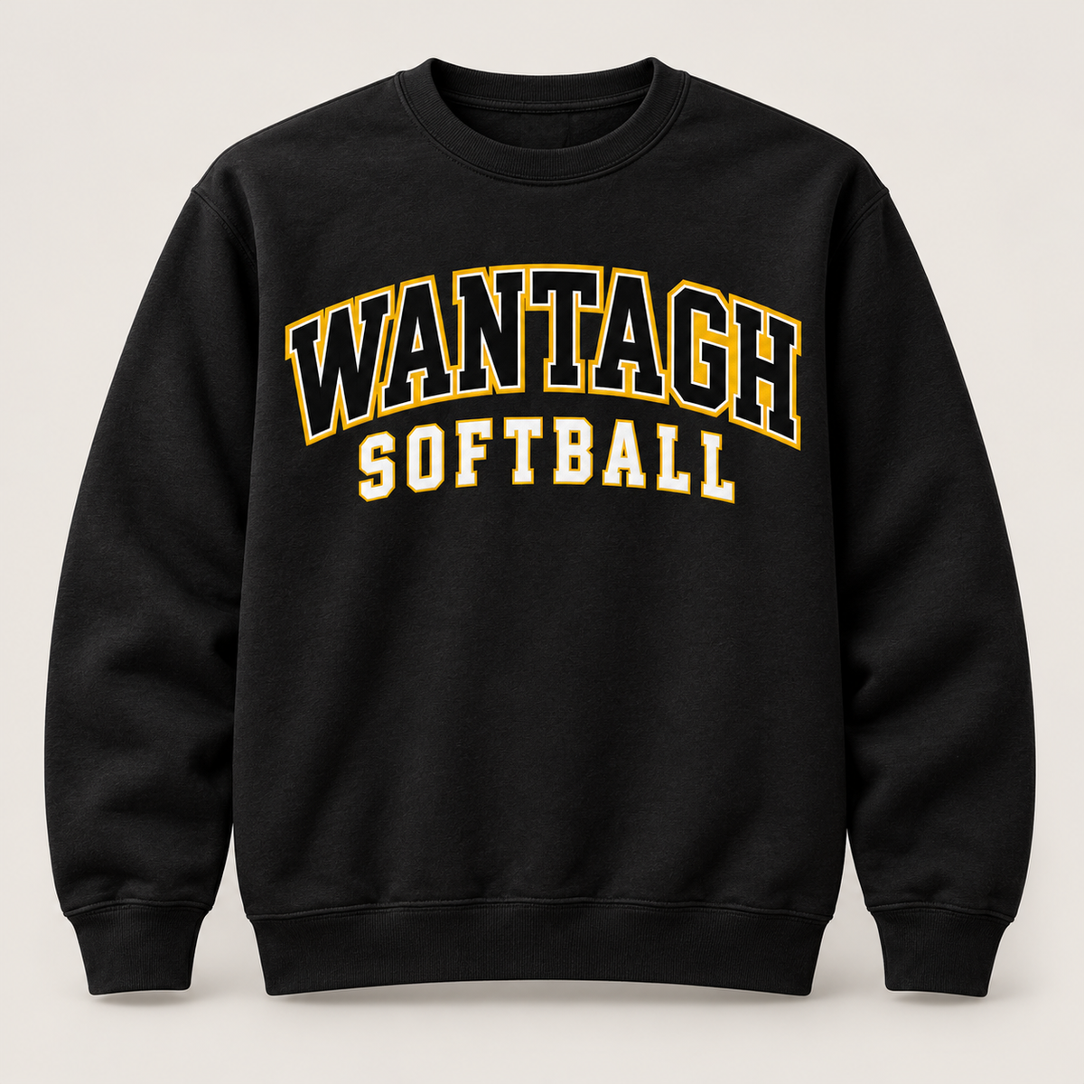 Wantagh Softball Varsity Crewneck - Black front