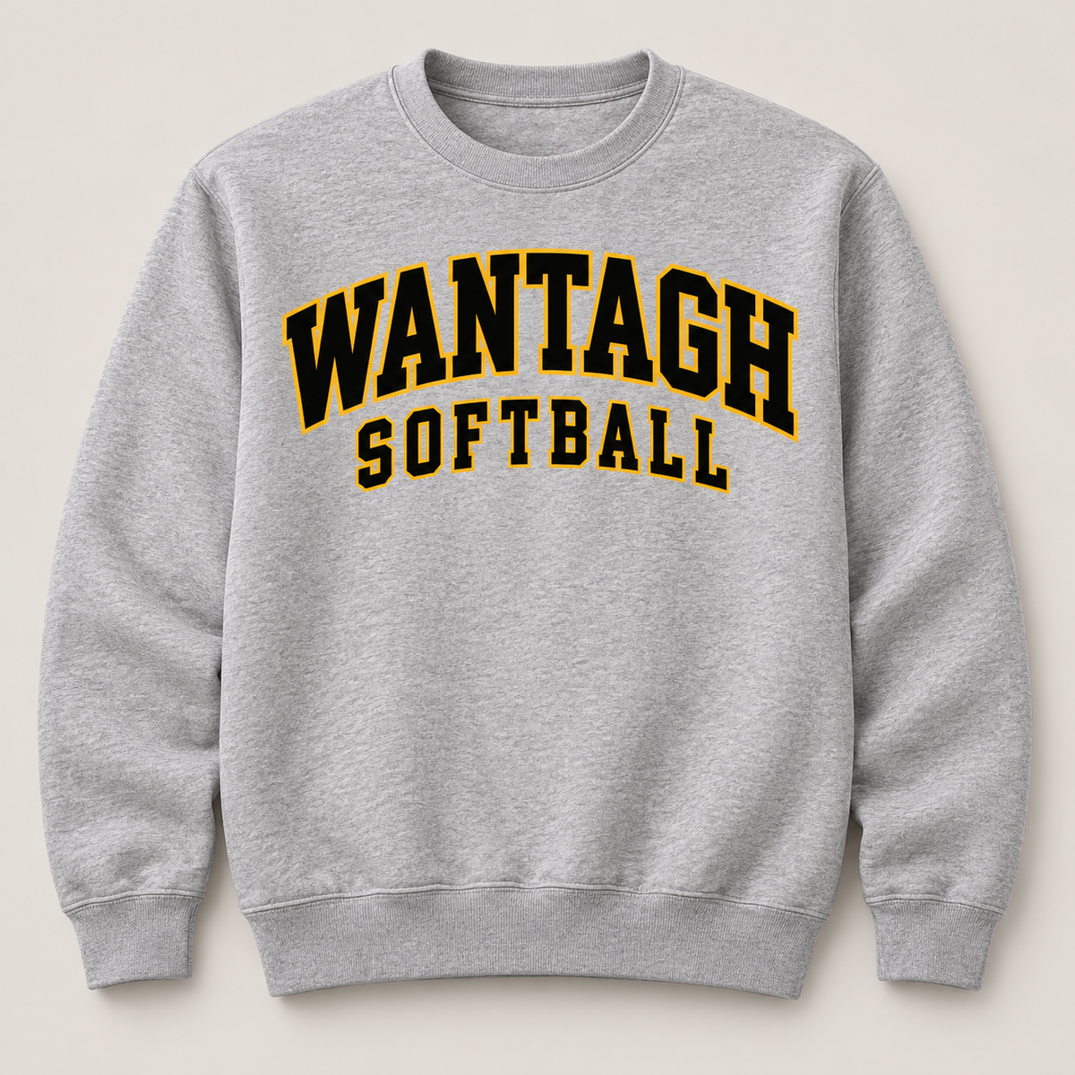 Wantagh Softball Varsity Crewneck - Heather Gray front
