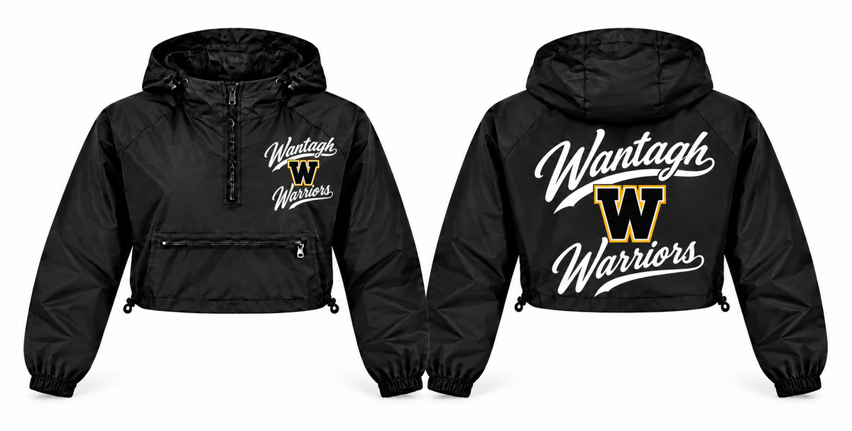 Wantagh Warriors windbreaker front and back