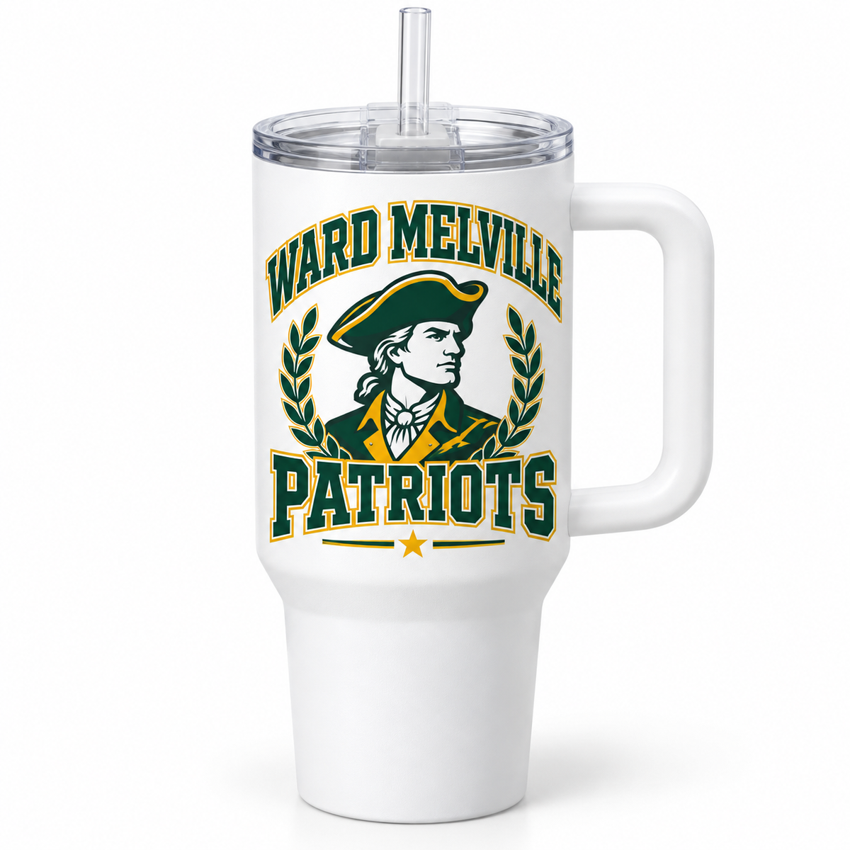 Ward Melville Patriots Handled Spirit Tumbler