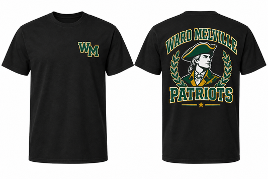 WARD MELVILLE PATRIOTS black tee front and back