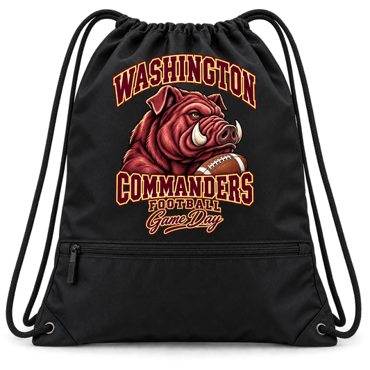 Washington Mascot Zip-Pocket Drawstring Bag — product thumbnail