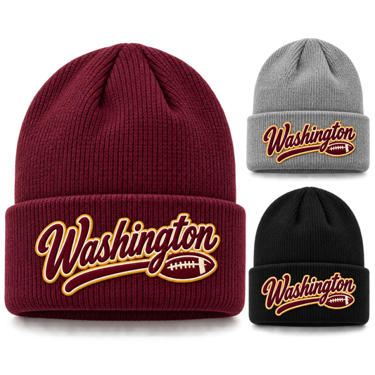 Washington Game Day Script Cuffed Beanie — product thumbnail