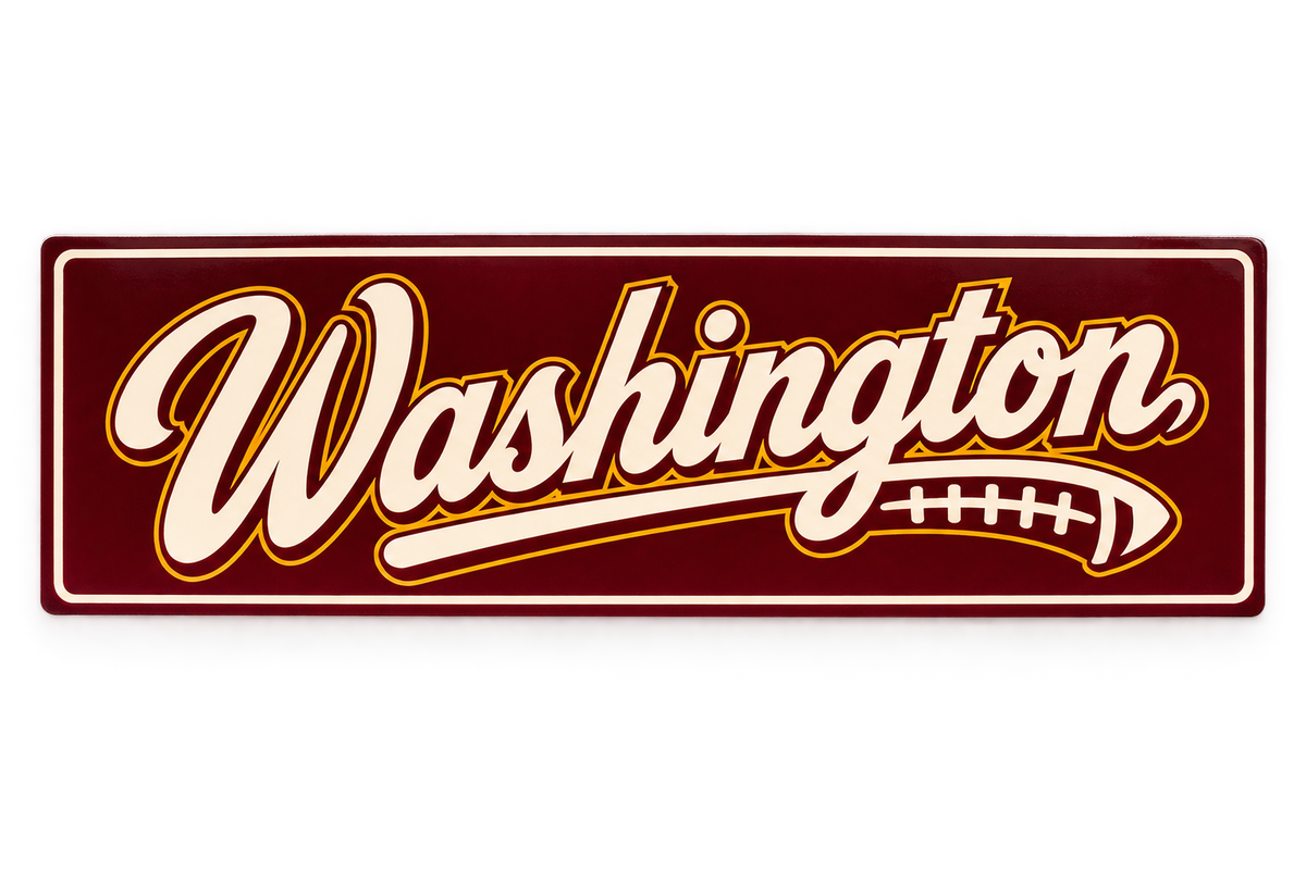 Washington Game Day Script Bumper Sticker — product thumbnail