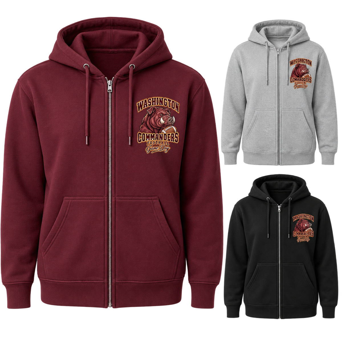 Washington Left-Chest Full-Zip Hoodie — product thumbnail