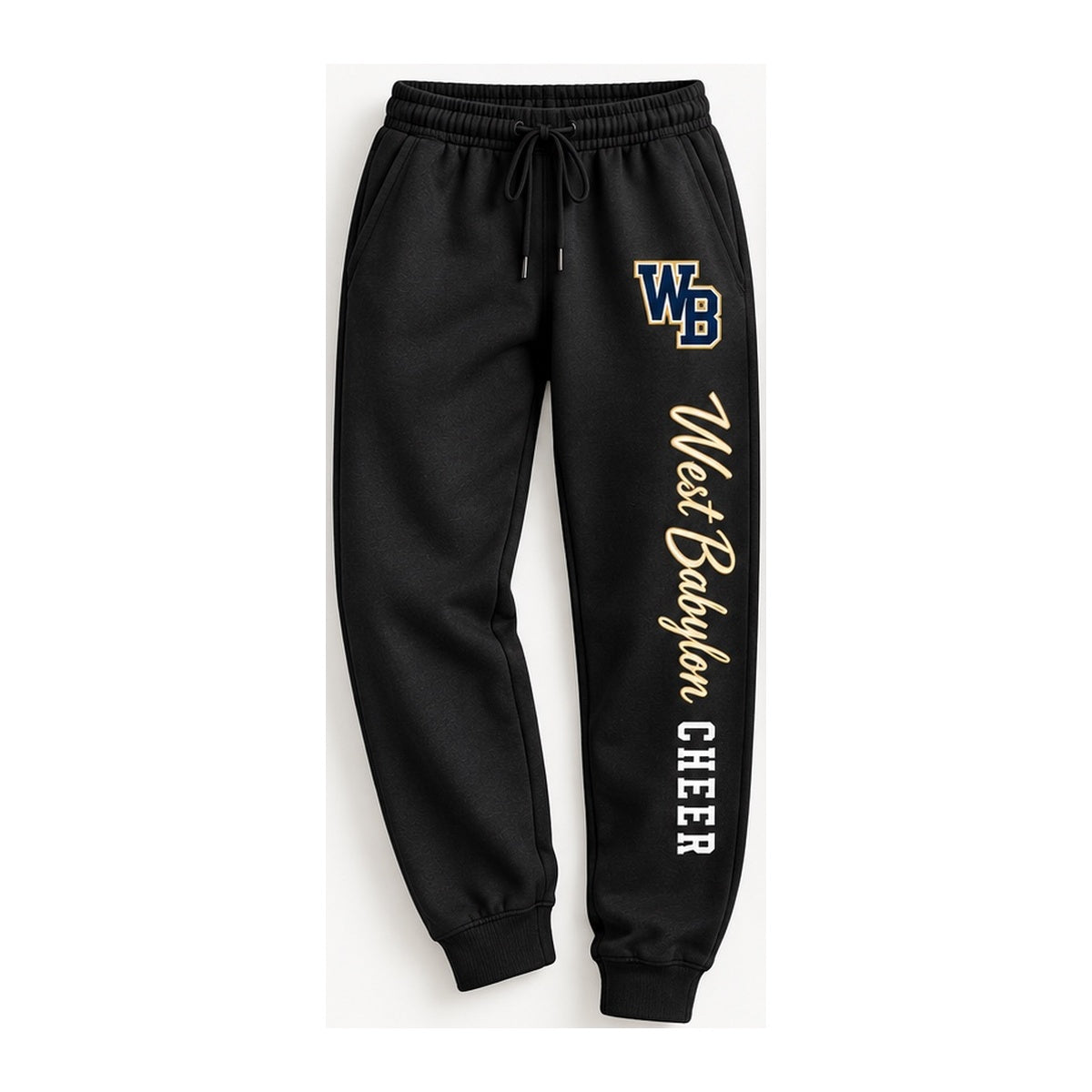 West Babylon Cheer script jogger sweatpants in black