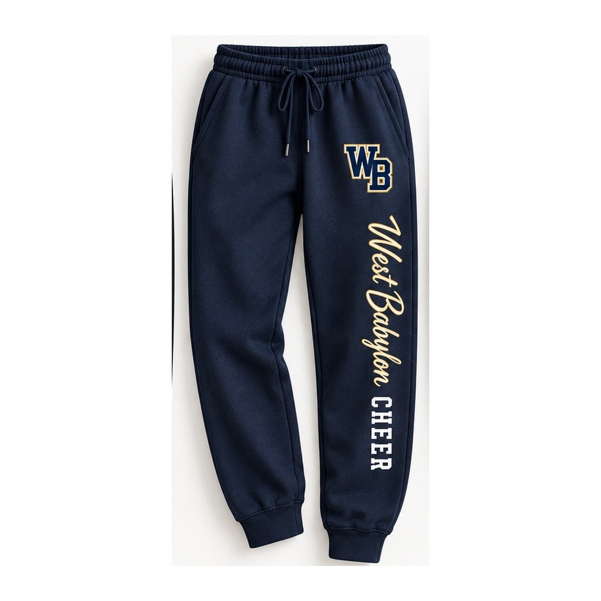 West Babylon Cheer script jogger sweatpants in navy