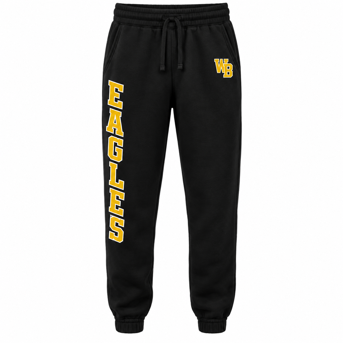 West Babylon Eagles Soccer Athletic Block Joggers in Black