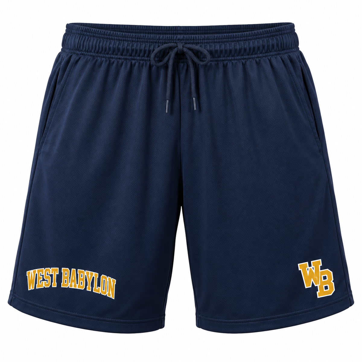West Babylon Eagles Soccer Heritage Varsity Solid Performance Shorts in Navy