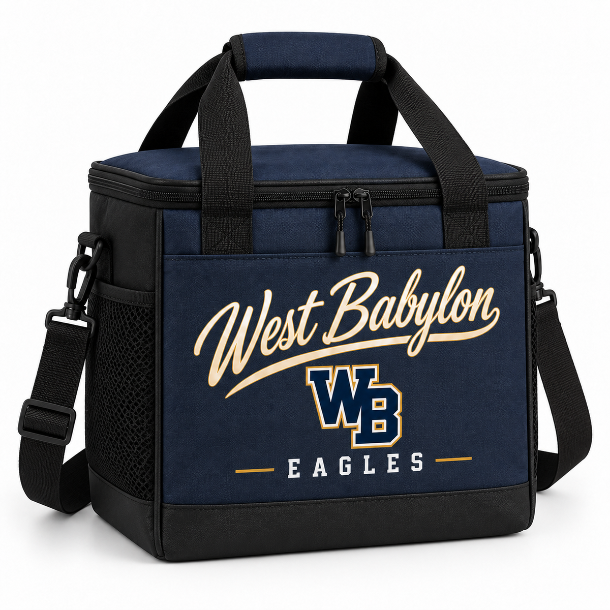West Babylon Eagles navy black insulated cooler bag