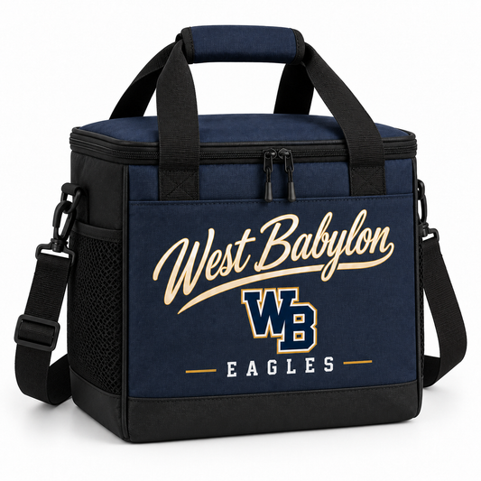 West Babylon Eagles navy black insulated cooler bag