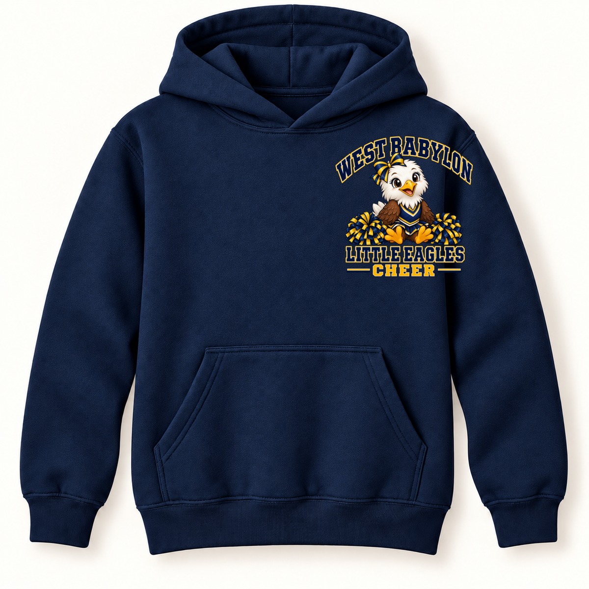 West Babylon Little Eagles youth cheer hoodie in Navy
