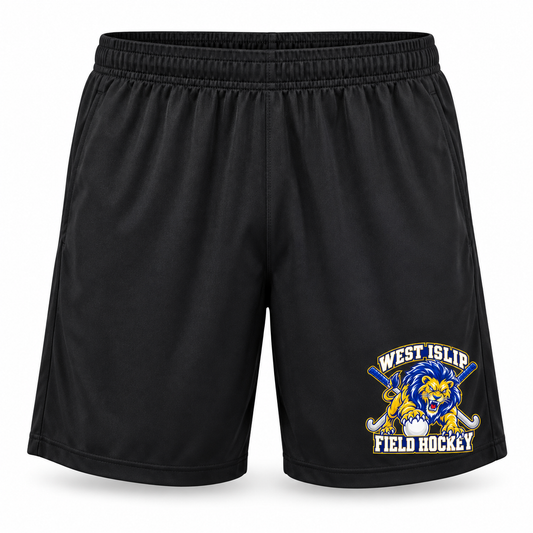 West Islip Field Hockey Pounce Lion Performance Shorts in Black