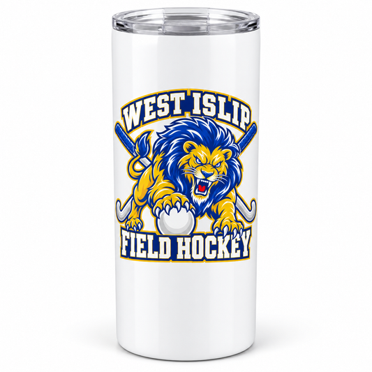 West Islip Field Hockey Pounce Lion 20 oz Tumbler in White