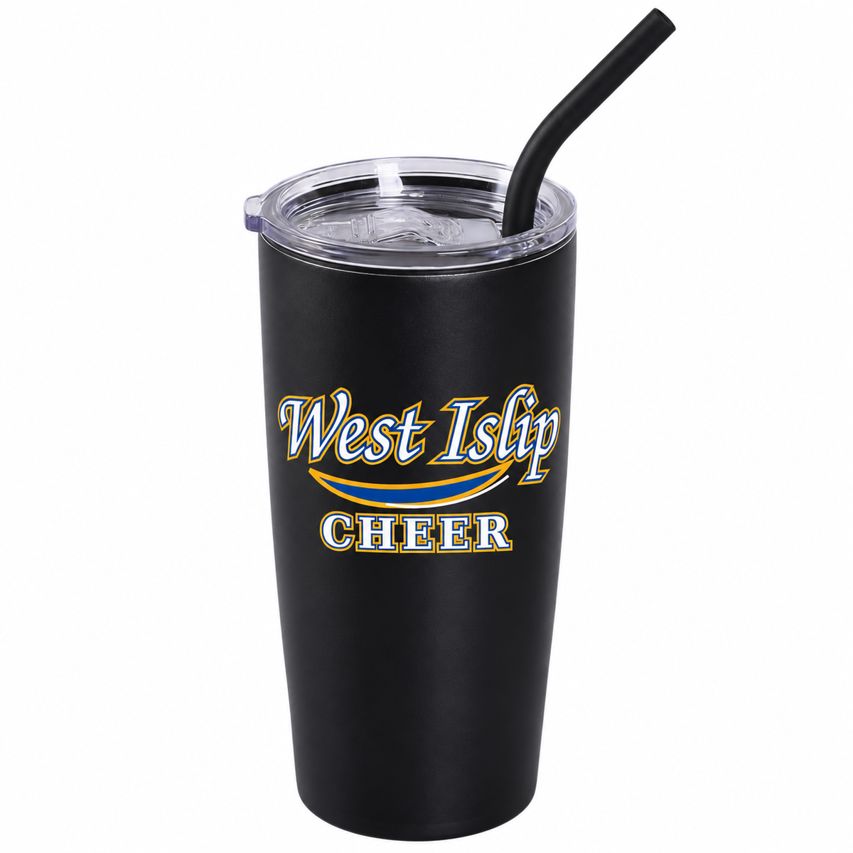 West Islip Lions Cheer varsity script 20 oz classic tumbler in Black