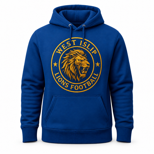 West Islip Lions Football Hoodie — studio product view