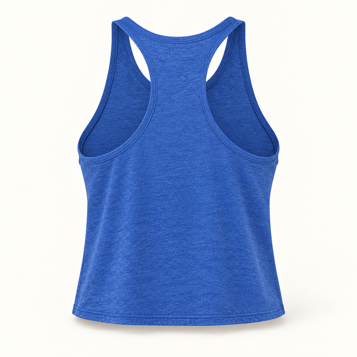 West Islip Lions gold script women's heather royal cropped tank — back