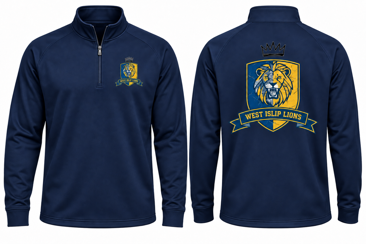 West Islip Lions Varsity Quarter-Zip in Navy