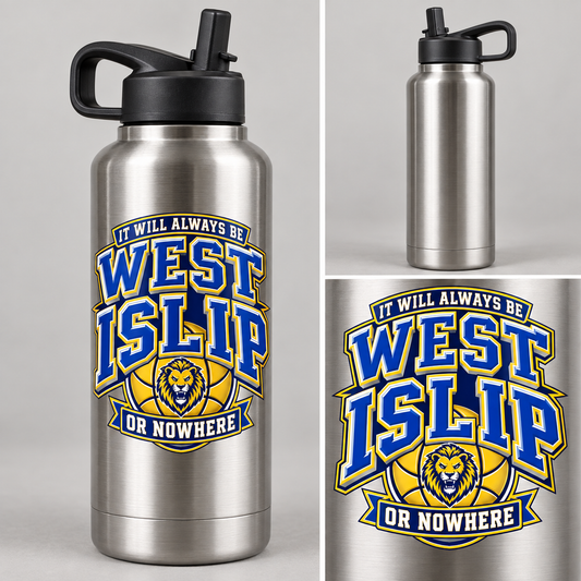 West Islip or Nowhere Courtside Crest 32 oz Sport Water Bottle; Stainless Steel; product comparison views