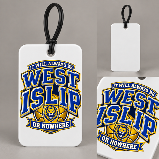 West Islip or Nowhere Courtside Crest Backpack & Luggage Tag; White; product comparison views