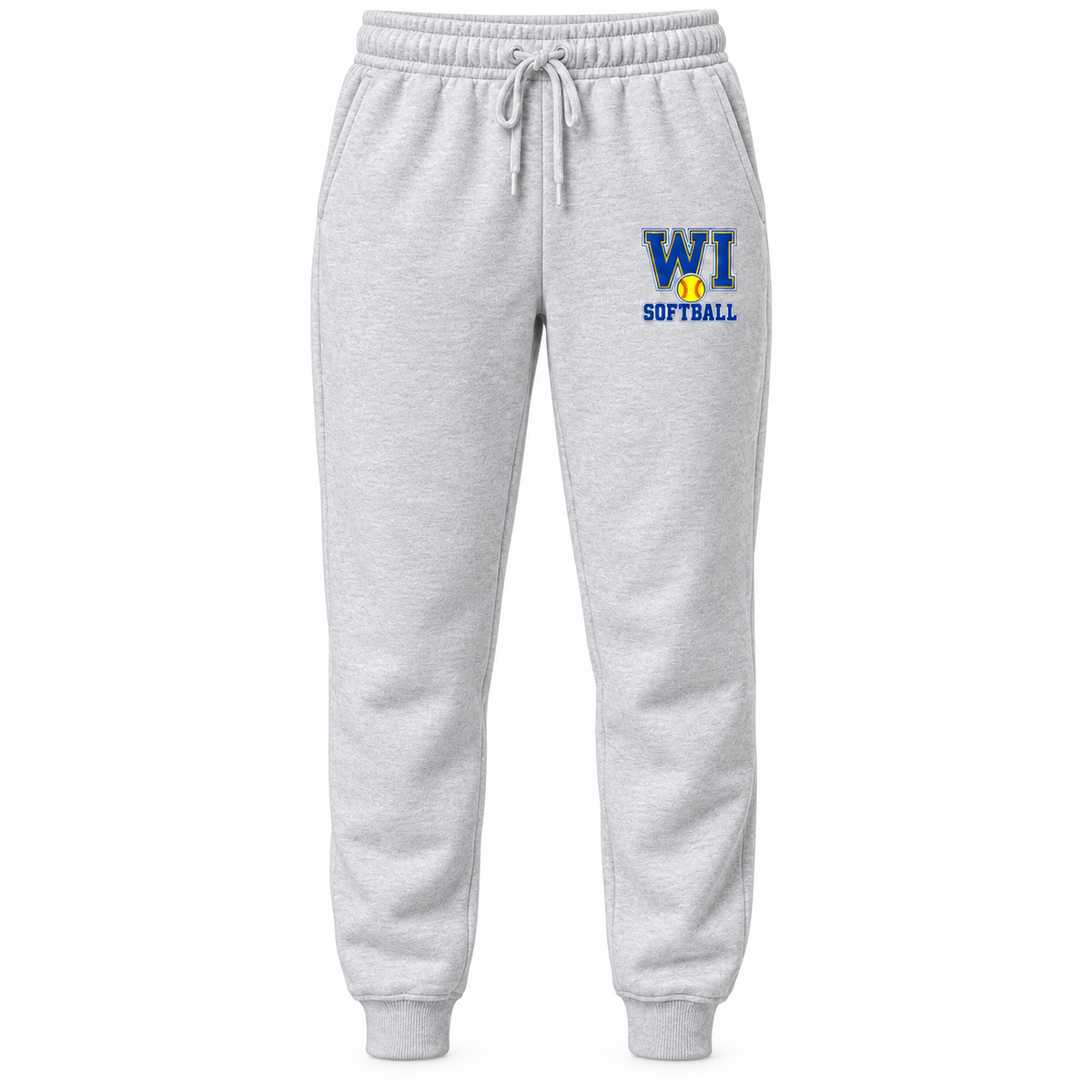 West Islip Softball jogger gray front view